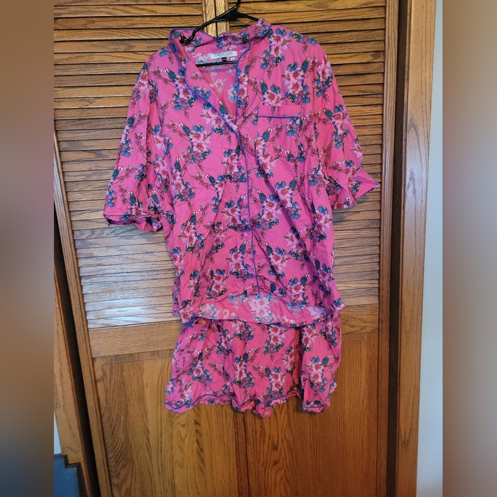 Their Nibs NWT Floral Pink Pajama Set Womans Size 3XL